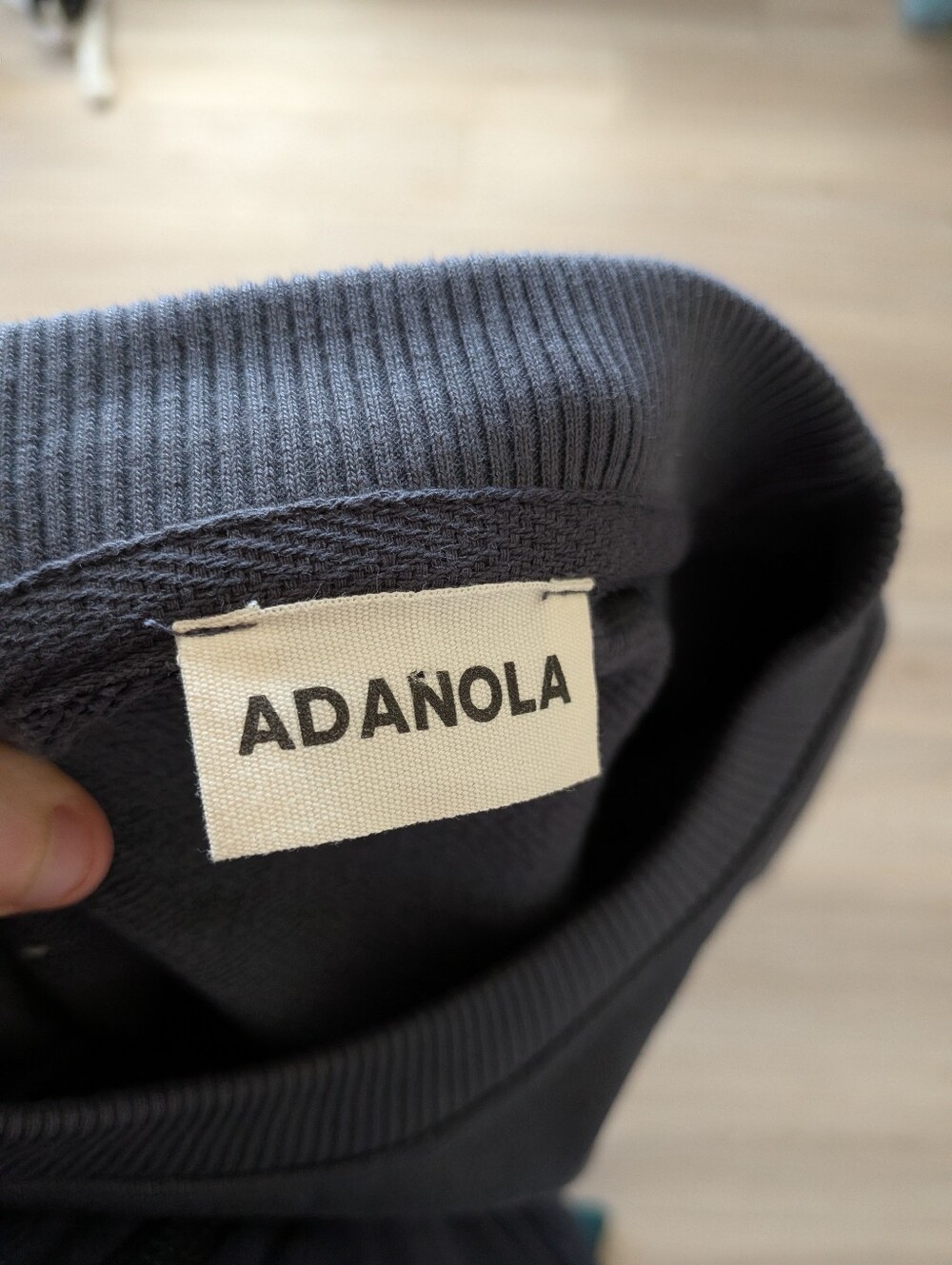 Adanola Varsity Oversized Sweatshirt - Washed Midnight Blue - Picture 9 of 9